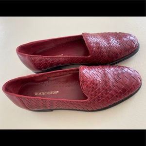 Worthington Red Braided Weave Vintage Loafers 5